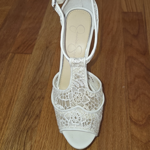 Jessica Simpson White Lace Platforms - Picture 10 of 14